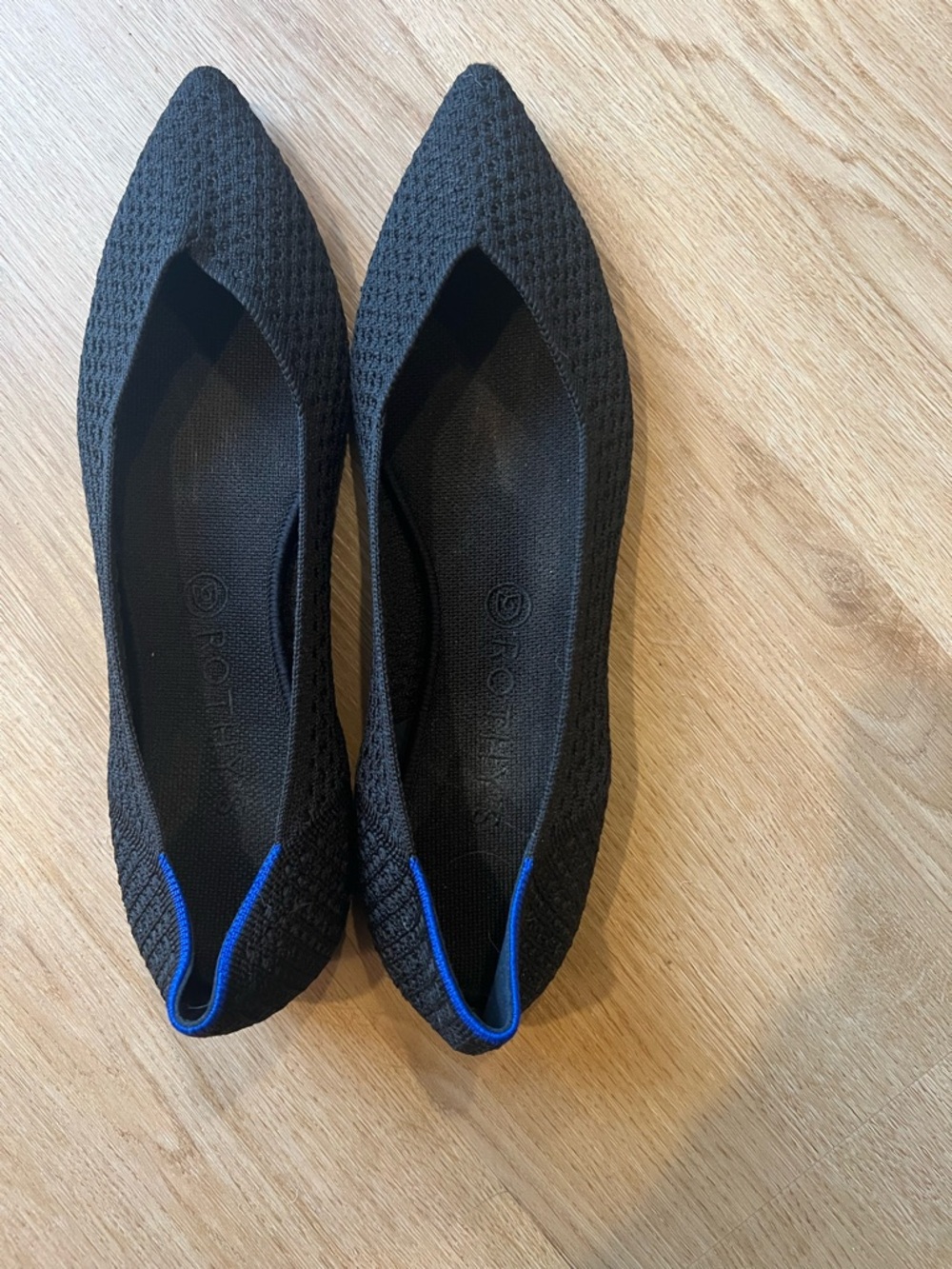 Rothy’s Black Knit Pointed-Toe Women’s Flats-12